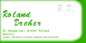 roland dreher business card